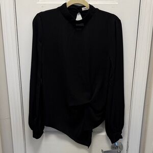 Chic Black Long Sleeve Blouse